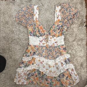 Altar'd State Floral Mini Dress - Multicolor